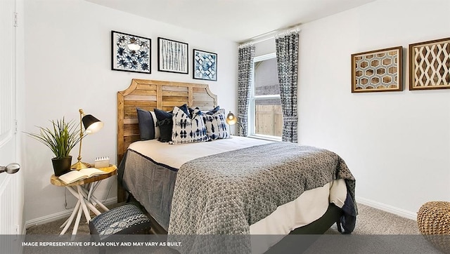 bedroom with carpet flooring