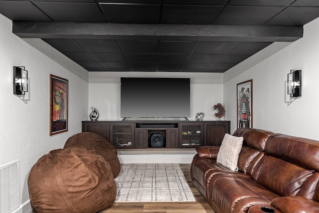 living room featuring hardwood / wood-style floors