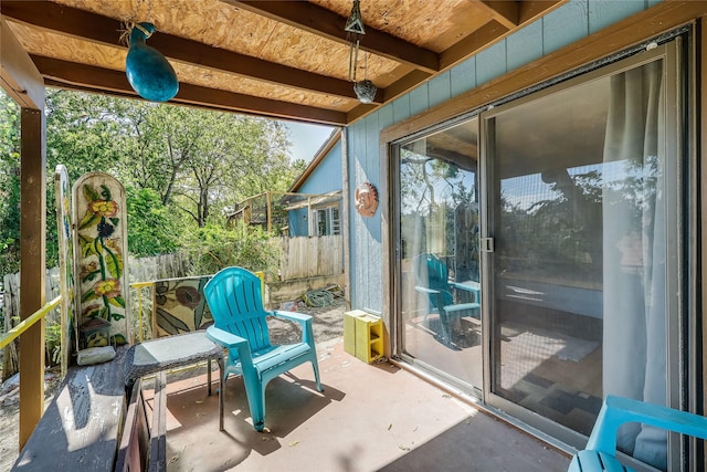 view of sunroom / solarium