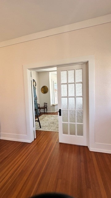 interior space with hardwood / wood-style flooring