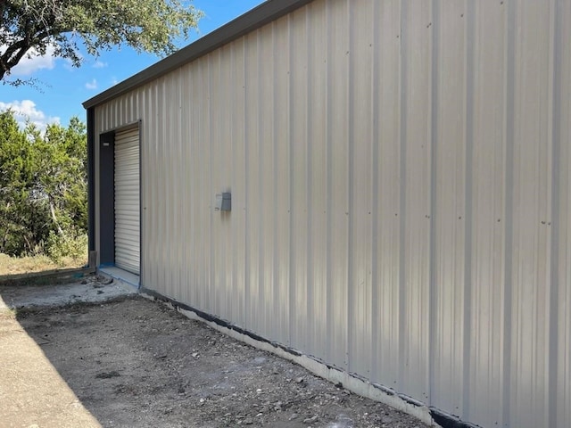 view of outdoor structure with a garage