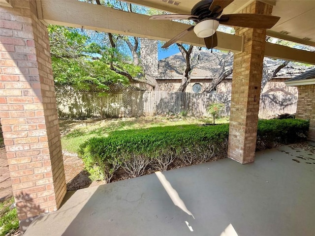 7011 Quill Leaf Cv, Austin, TX 78750 - view of patio featuring ceiling fan