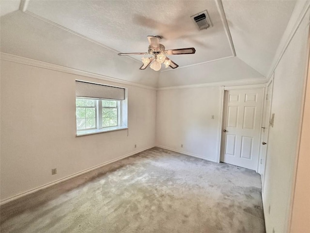 7011 Quill Leaf Cv, Austin, TX 78750 - unfurnished room with carpet floors, a ceiling fan, and lofted ceiling