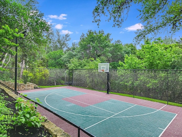 view of basketball court