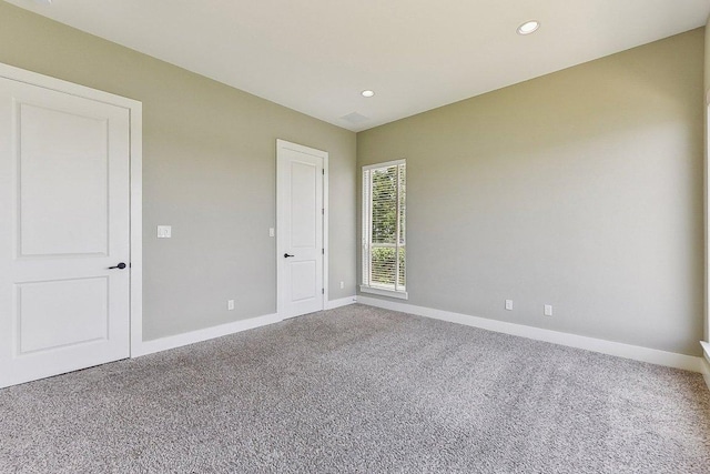 1612 Watercliffe Dr, Lago Vista, TX 78645 - spare room featuring baseboards, carpet flooring, and recessed lighting