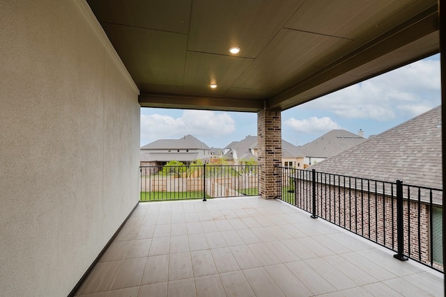 view of patio / terrace with a balcony