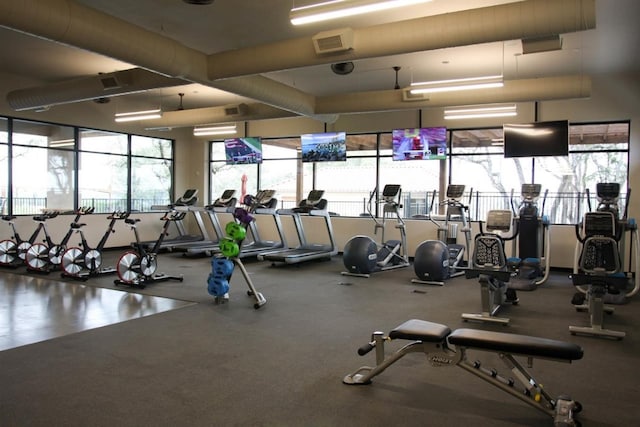 view of workout area