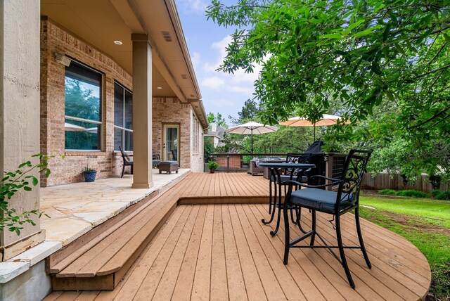 view of wooden deck