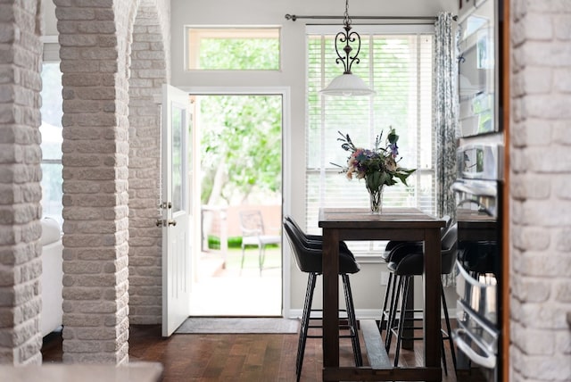 view of dining space