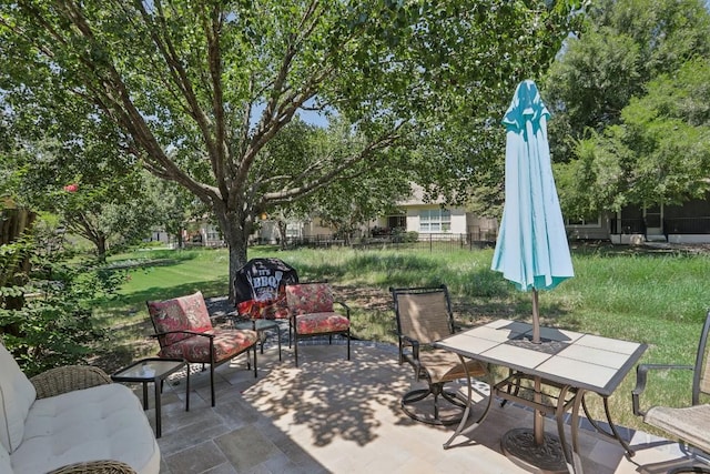 view of patio / terrace featuring outdoor dining space