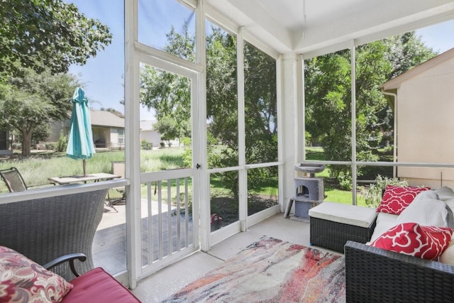 sunroom with a healthy amount of sunlight