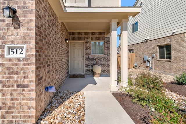 view of doorway to property