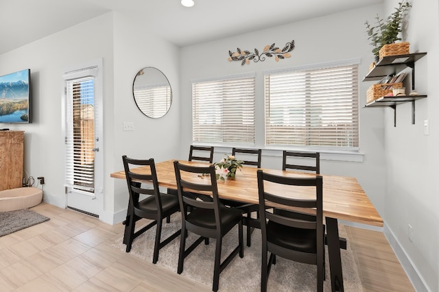 view of dining area