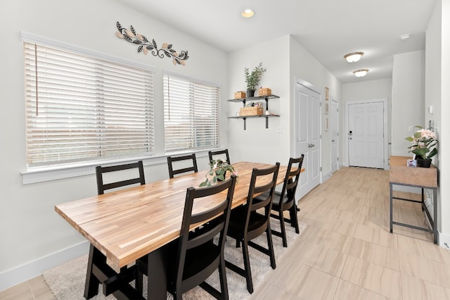 view of dining room