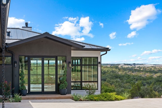 exterior space featuring french doors