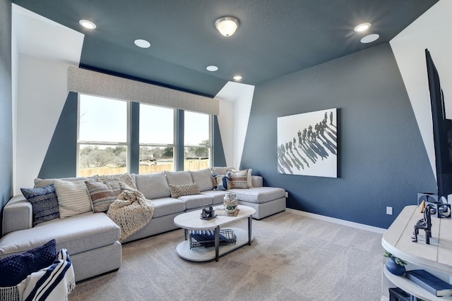 view of carpeted living room