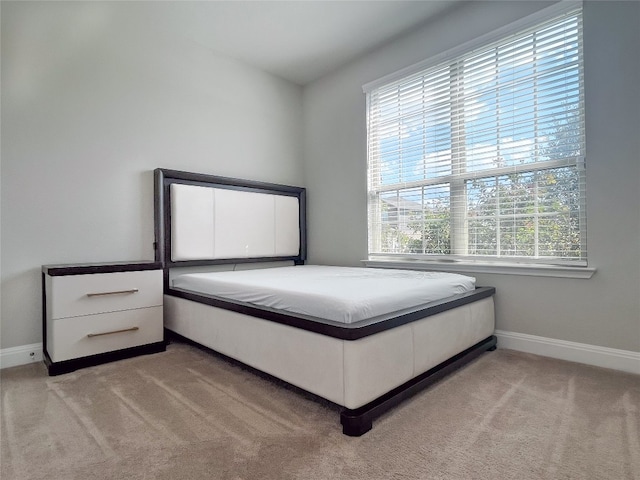 unfurnished bedroom with light carpet and multiple windows