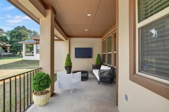 3317 Venezia Vw, Leander, TX 78641 - view of patio featuring an outdoor living space