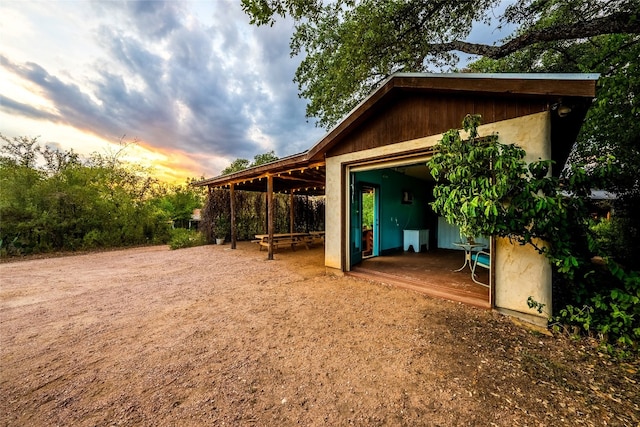 view of horse barn