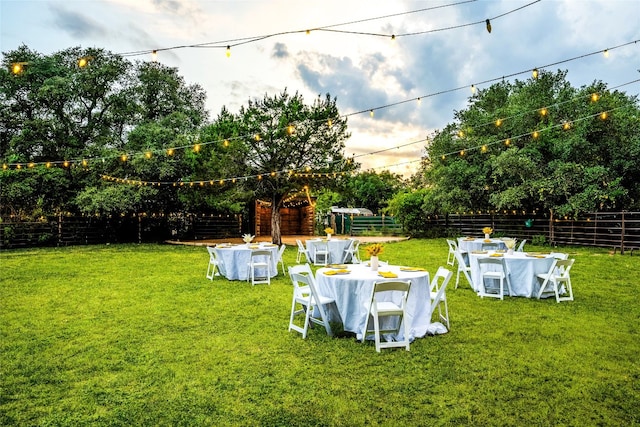 view of yard featuring a patio