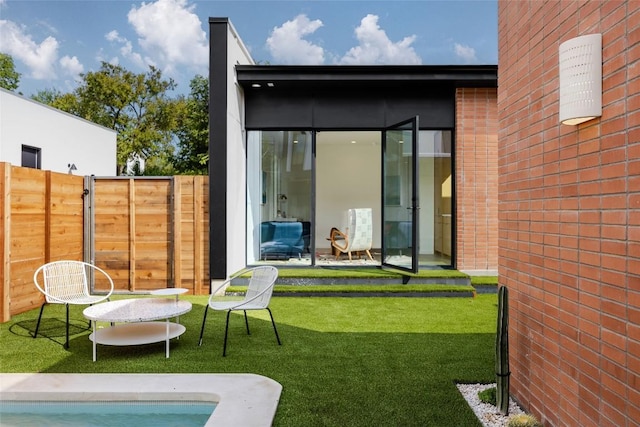 2112 Lawnmont Ave, Austin, TX 78756 - back of property with brick siding