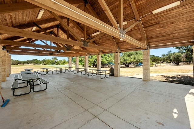 view of community featuring a gazebo