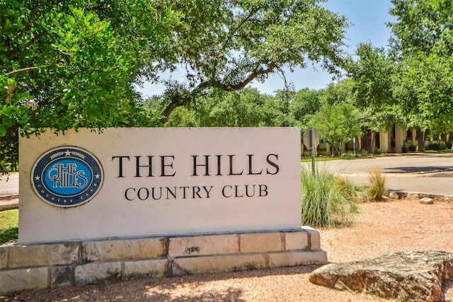 view of community sign