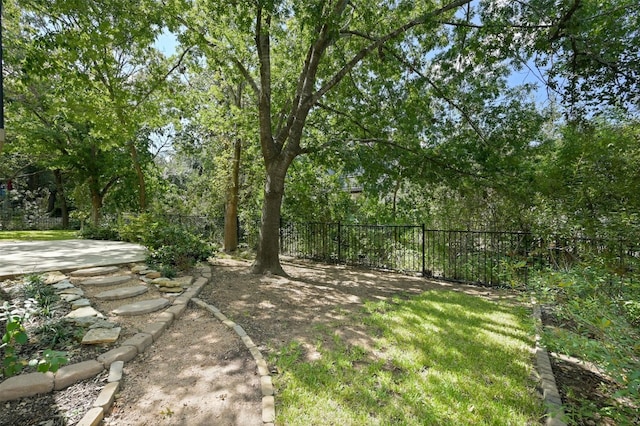 view of yard with a patio area