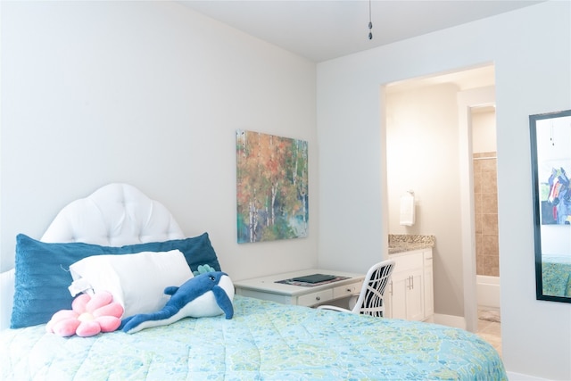 view of tiled bedroom