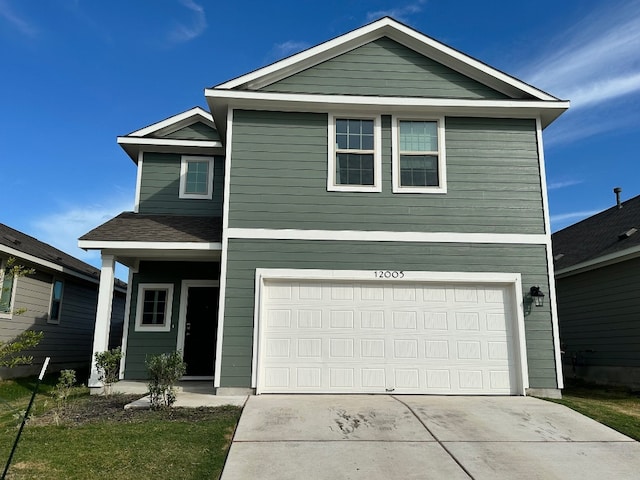 view of front property featuring a garage