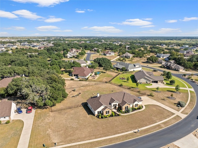 aerial view featuring a residential view