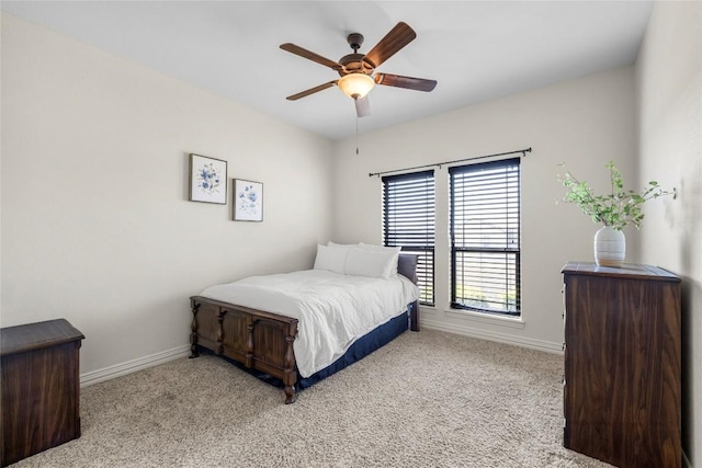 504 Pheasant Mdw, Liberty Hill, TX 78642 - bedroom featuring baseboards, light colored carpet, and ceiling fan