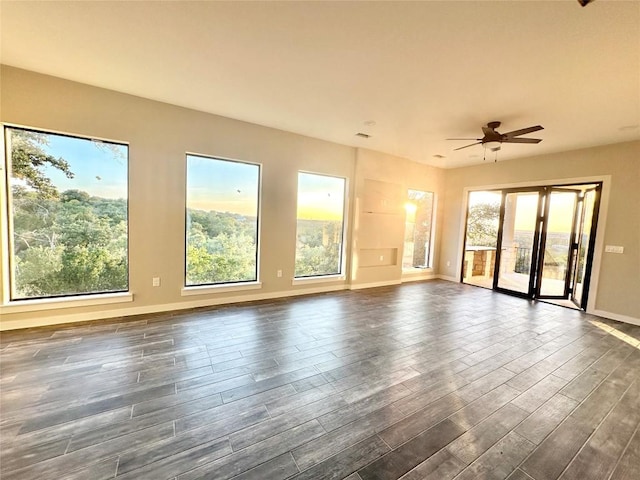 spare room featuring ceiling fan