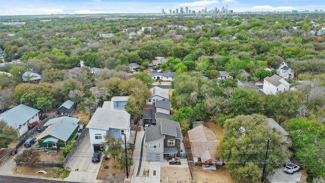aerial view with a residential view