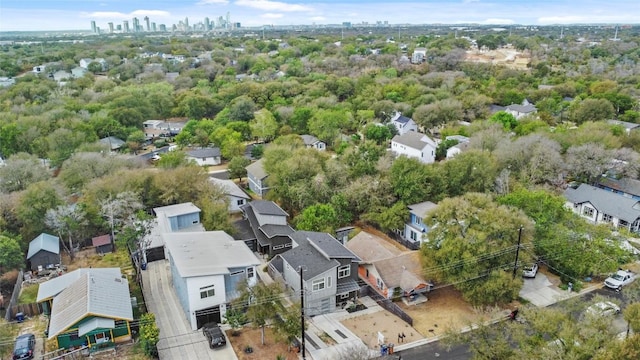 drone / aerial view with a residential view