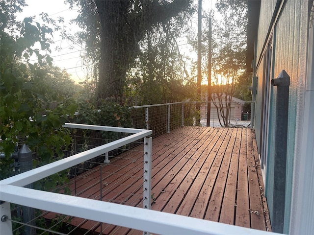 view of deck at dusk