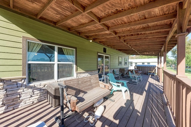 view of wooden terrace