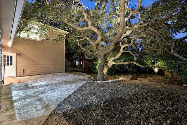 view of yard featuring a patio