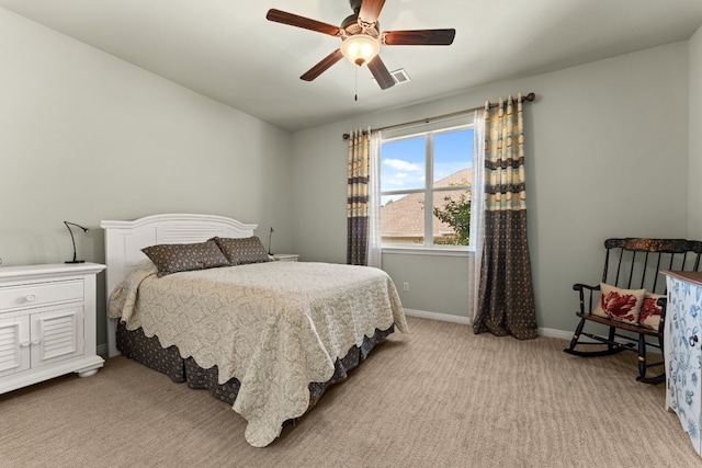 214 Darwins Way, Lakeway, TX 78734 - bedroom with light carpet and ceiling fan