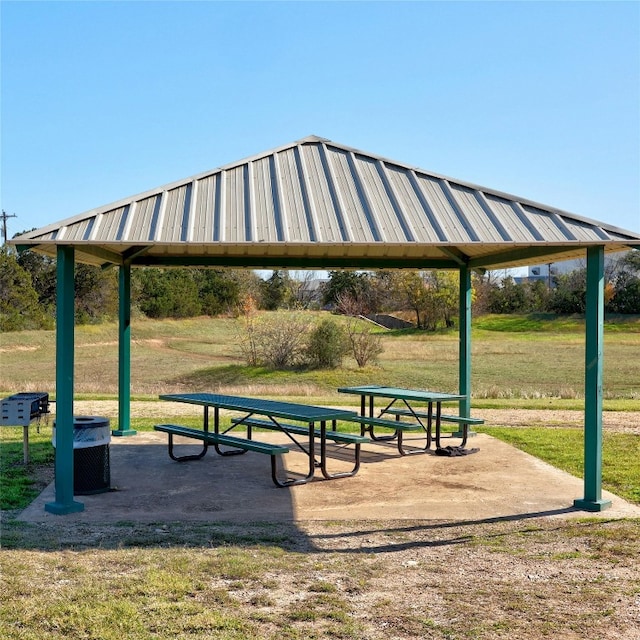 view of community with a lawn