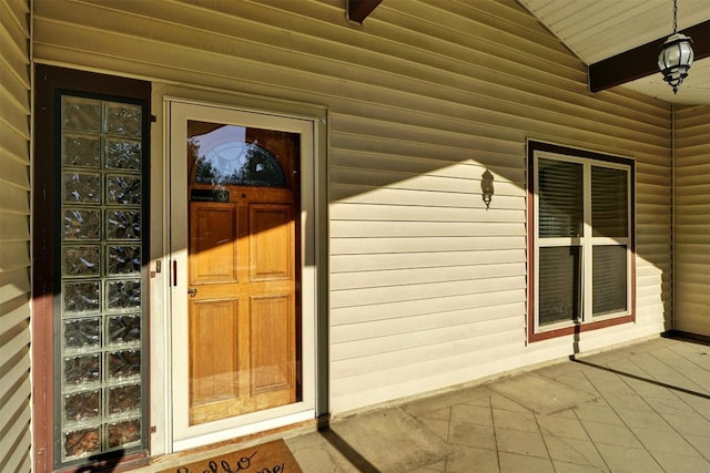 view of doorway to property