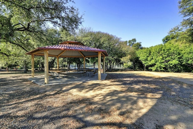 view of community featuring a gazebo