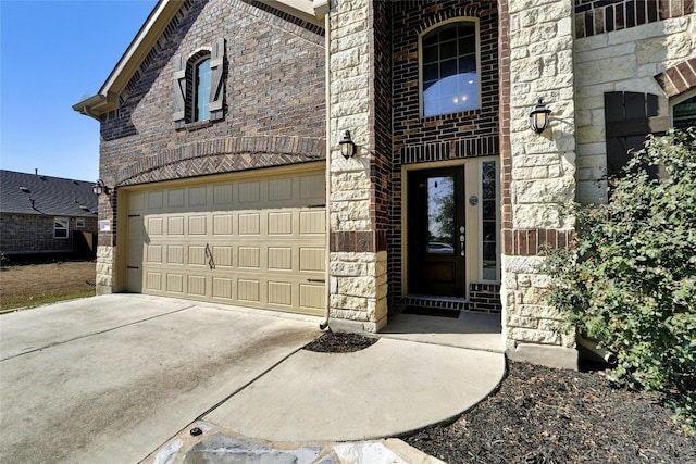 property entrance featuring a garage