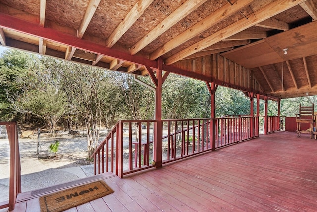 view of wooden deck