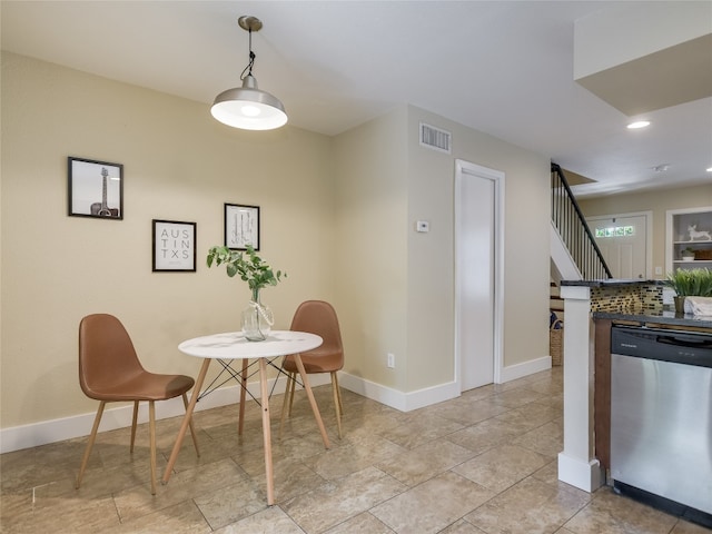 view of dining room