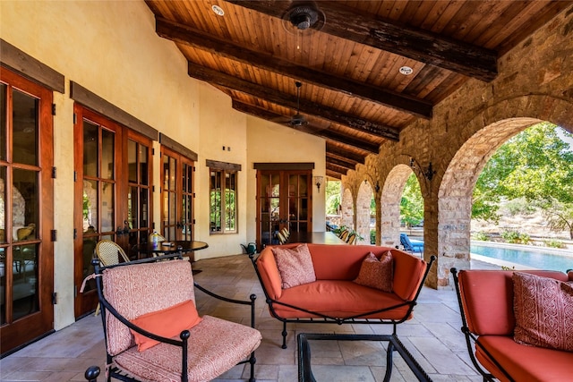 view of patio / terrace with french doors