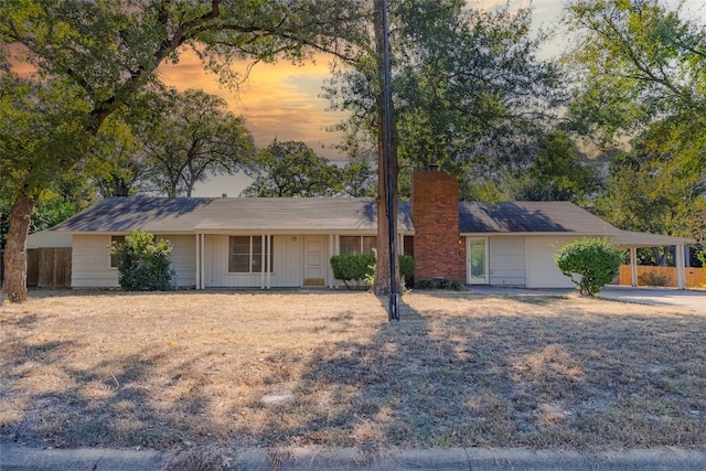 ranch-style house with a garage