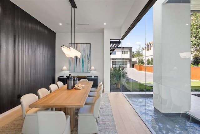 6809 Oasis Pass, Austin, TX 78732 - dining space featuring hardwood / wood-style floors and recessed lighting