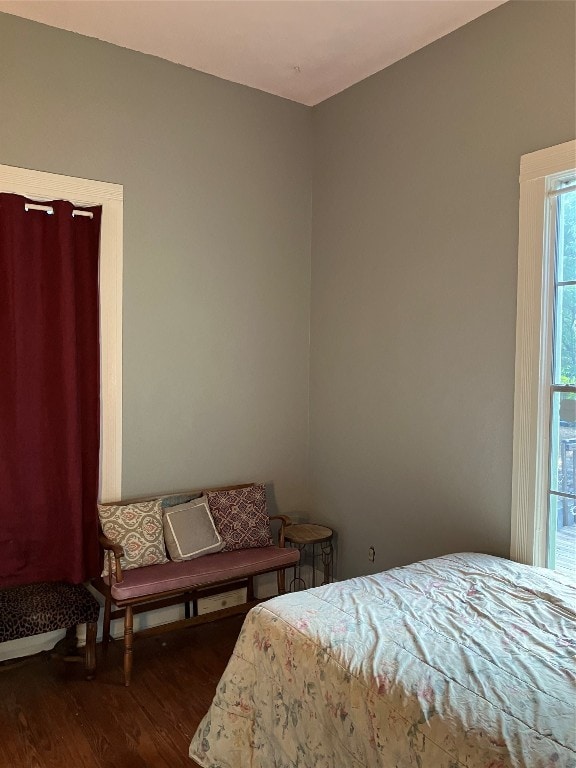 bedroom featuring wood-type flooring