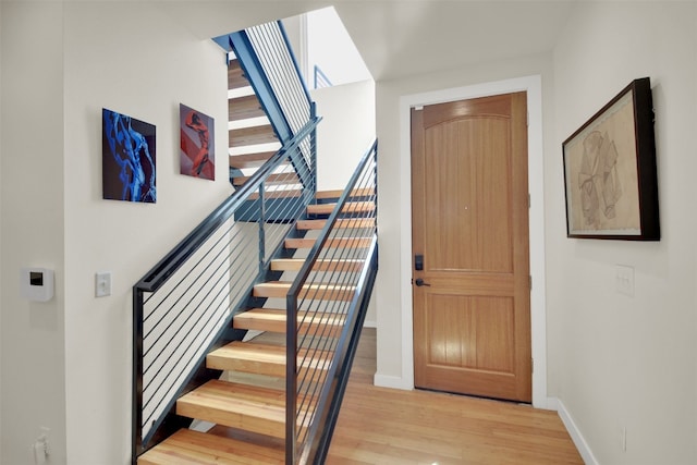 510 Blackson Ave Unit 2, Austin, TX 78752 - entrance foyer featuring stairs and light wood finished floors